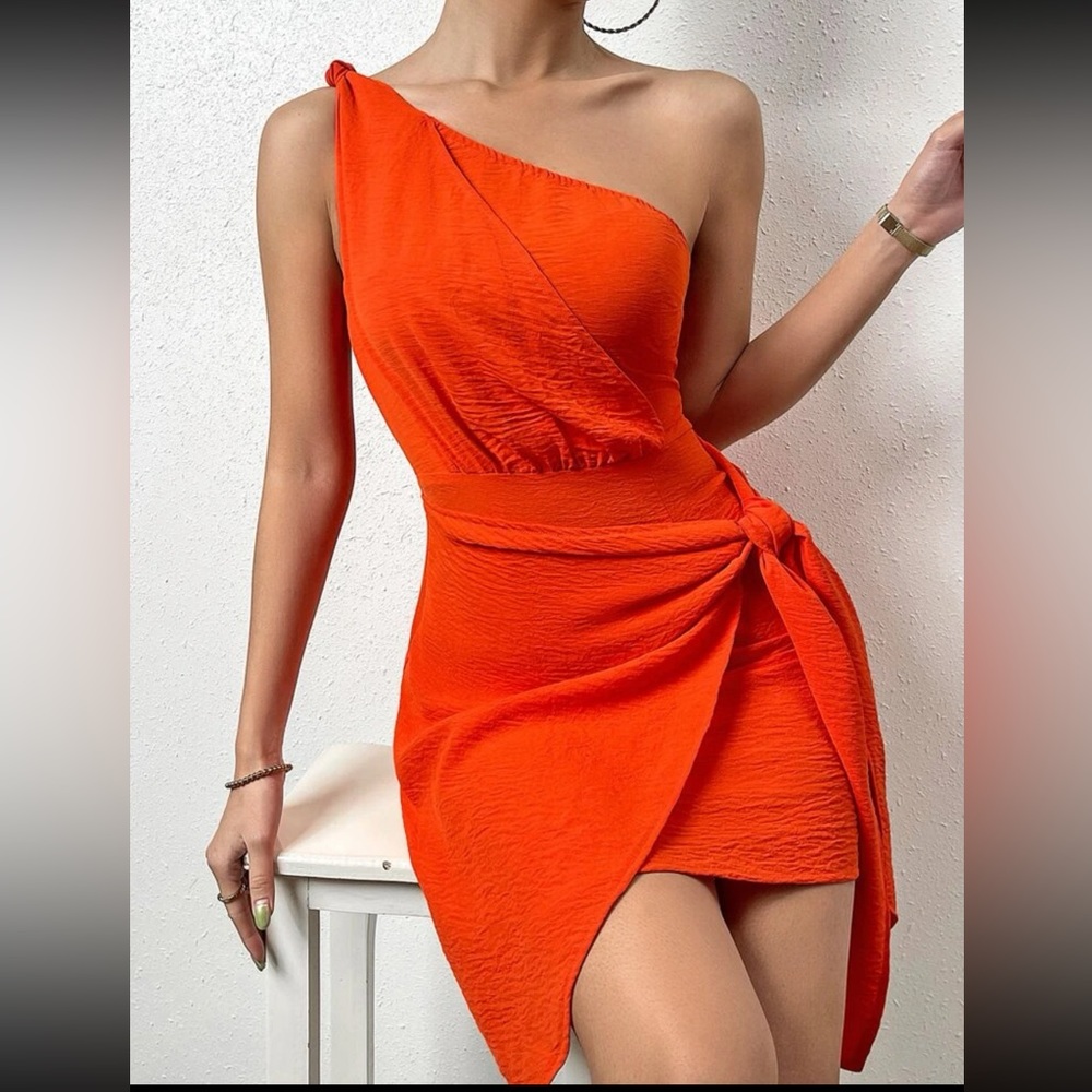 Brand new, one shoulder dress